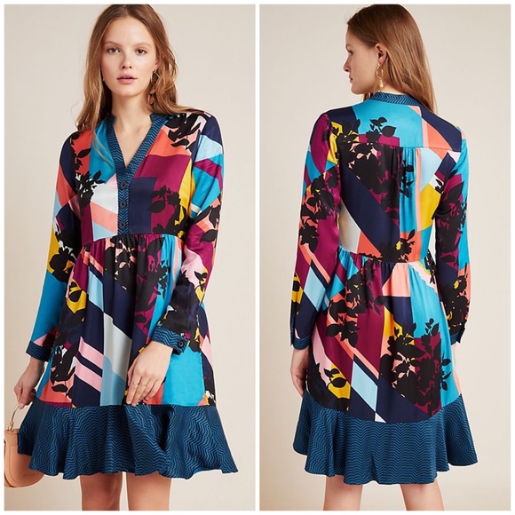 Anthropologie Dresses & Skirts - Anthropologie Gillian Abstract Shirtdress Med NWT